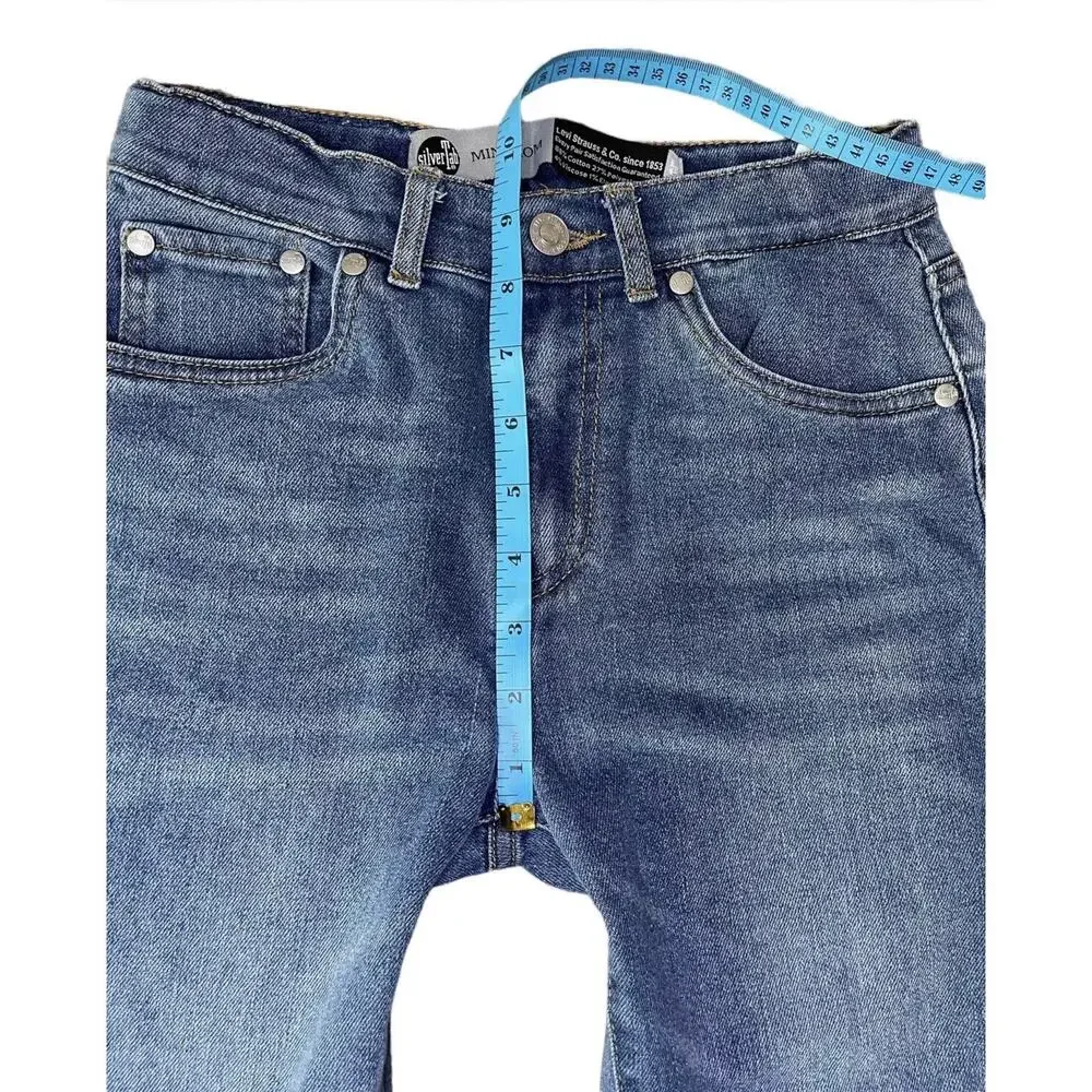 Levi's Girls Silver Tab Mini Mom High Rise Medium Wash Jeans Size 12 - EUC - Picture 11 of 12